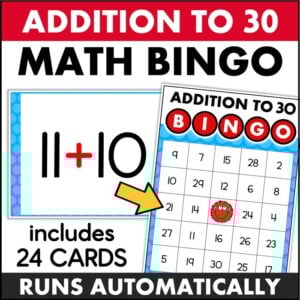 Addition to 30 bingo